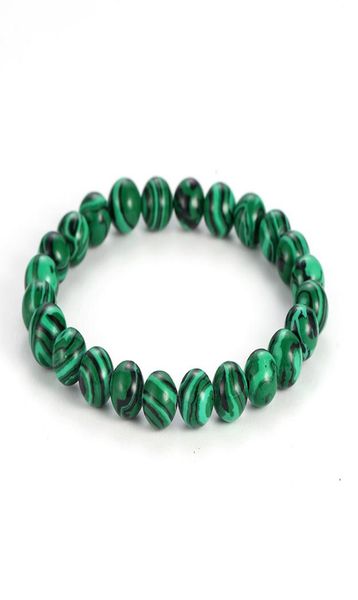 

hand catenary popular blue malachite 6 8 10 12 14 mm men039s and women039s fashion elastic bracelet5929541, Golden;silver