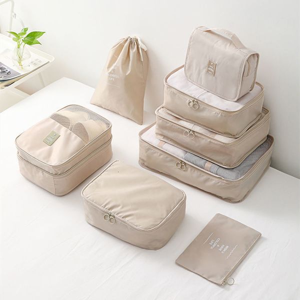 

duffel bags 8pcsset large capacity luggage storage bags for packing cube clothes underwear cosmetic travel organizer bag toiletries pouch 23