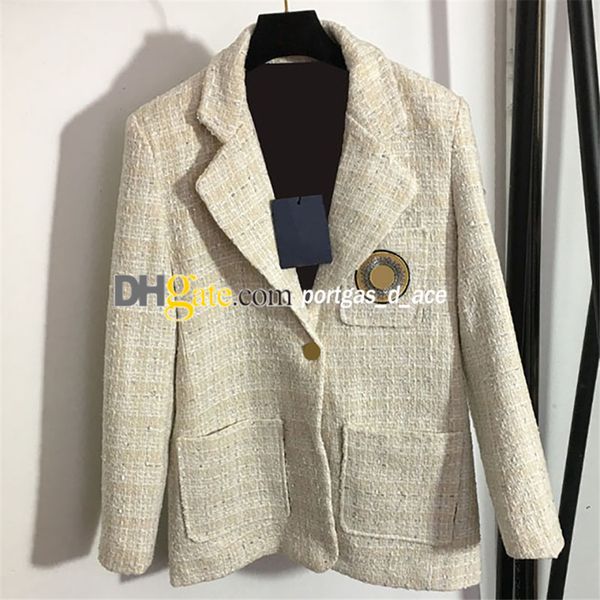 

luxury double breasted blazer jacket women long sleeve coat with shiny silk blend tweed jacket stand up collar outerwear, Black