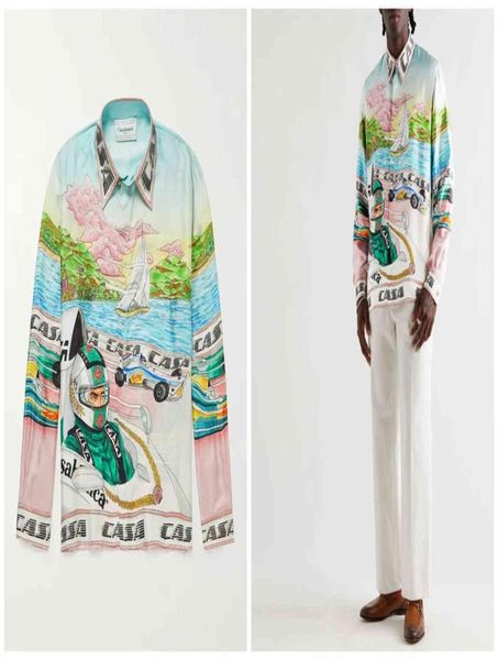 

a printed silk twill shirt012345678910111213142620624, White;black