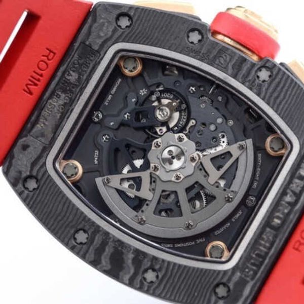 

richardmille tourbillon automatic mechanical quartz wristwatches wrist watches series chronograph rm011 date display month display timing wi