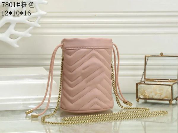 

2022 mini bucket bag women drawstring handbag shoulder bags purse canvas leather pouch classic lettered gold hardware crossbody hand bags re