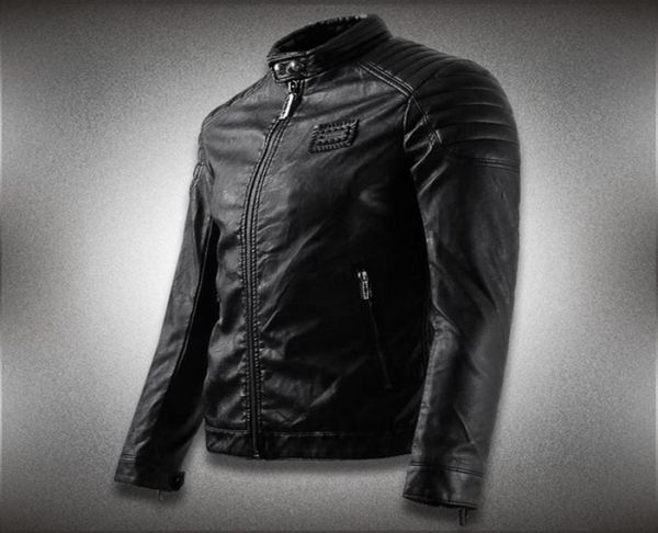 

pu faux leather coat men motocycle new slim fit hood biker leather jacket man applique9892038, Black