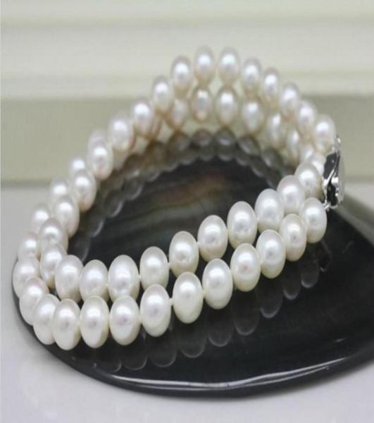 

89mm white natural freshwater pearl necklace 18inch 925 silver clasp28936265378249