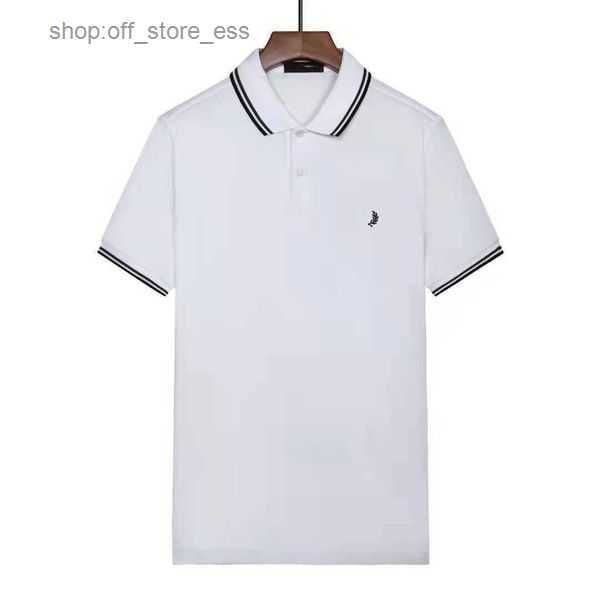 

new designer fashion luxury classic polo shirt summer english cotton ear of wheat short sleeve mens and women crescent embroidery casual bus, White;black