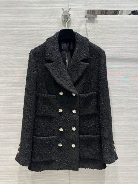 

milan runway jackets 2023 new autumn winter crew neck long sleeve brand same style coats women's designer outerwear 0814-11, Black;brown