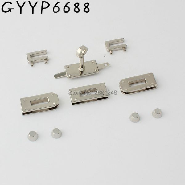 

bag parts accessories small silver eyelets lock hanger for bags hardware wholesale fashion a set of locks fittings woman bag handbags purse, Black