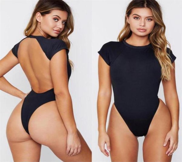 

bras sets solid backless strap push up female women beach bikini monokini biquini swimming onepiece swimsuit swimwear bathin9928523, Red;black