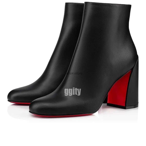 

ankle boot red-bottoms heels boots pumps ankles boots women short booties dress luxury reds soles heel womens turela suede 003, Black