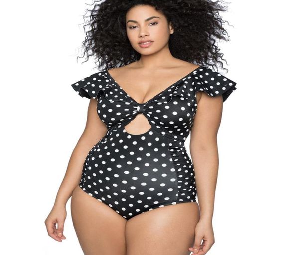 

women onepiece suits polka monokini lady 50 plus size girl swimming equipment female water sports sportwear for ladies fashion c2179992