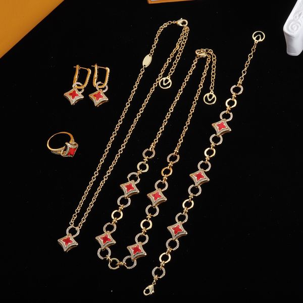 

luxury jewelry set designer bracelet necklace designer necklace gold necklace jewlery designer for women earring designer earrings wedding g, Black