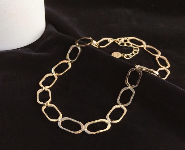 

2022 fashionable 18k gold plated stainless steel necklaces choker letter pendant statement fashion womens necklace wedding jewelry7636010, Silver