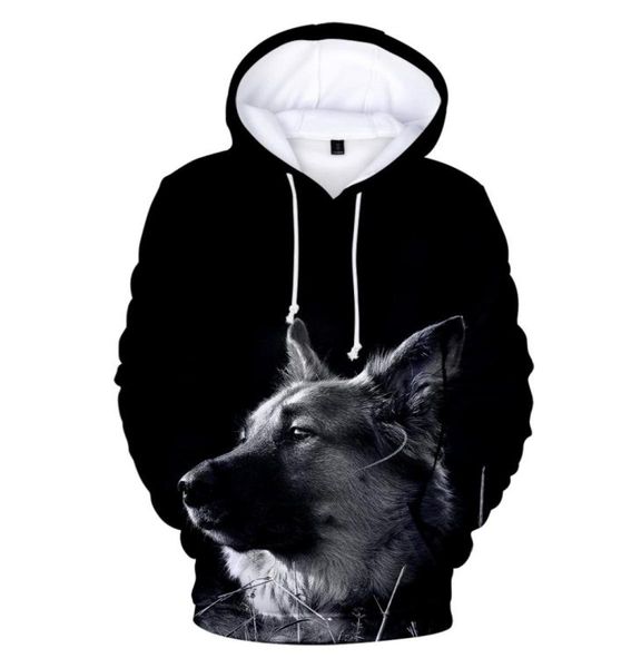 

menwomen clothing german shepherd hoodies sweatshirt brand design pullover dog lovers autumn winter hoodies sportswear2915075, Black