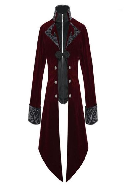 

men039s jackets men medieval steampunk tailcoat halloween party costumes renaissance pirate vampire gothic jacket vintage frock9093475, Black;brown
