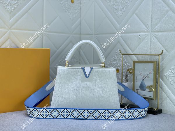 

tz capucines bb shoulder bag totes women luxury designer french calf leather clutch handbags metal accessories flap crossbody bag handle tot