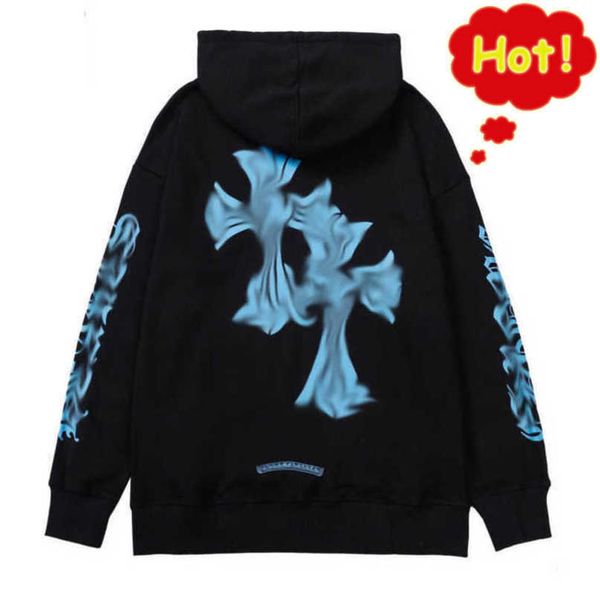 

mens classics luxury sweatshirts jackets brand hoodies zipper hooded men women designers sanskrit horseshoe cross pullover sweater hoodie c, Black;brown