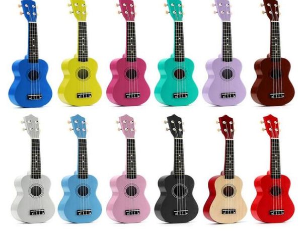 

12 colors 21quot soprano ukulele basswood nylon 4 strings guitarra acoustic bass guitar musical stringed instrument for beginner7307503