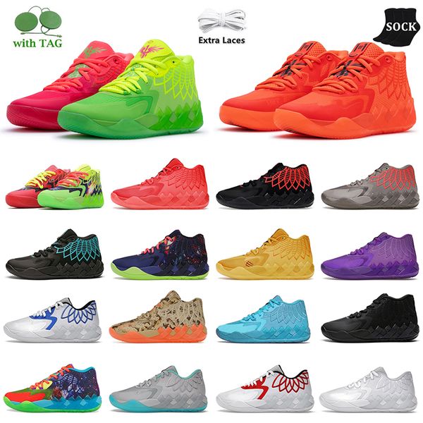 

lamelo ball shoes mb.01 02 basketball shoes men designer trainers red blue orange rick and morty queen city morty rock ridge red not unc sne