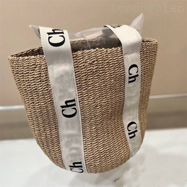 

woody pochette straw bucket bag women crossbody bag travel woven totes soft natural color sacoche summer designer handbags borwn canvas shou
