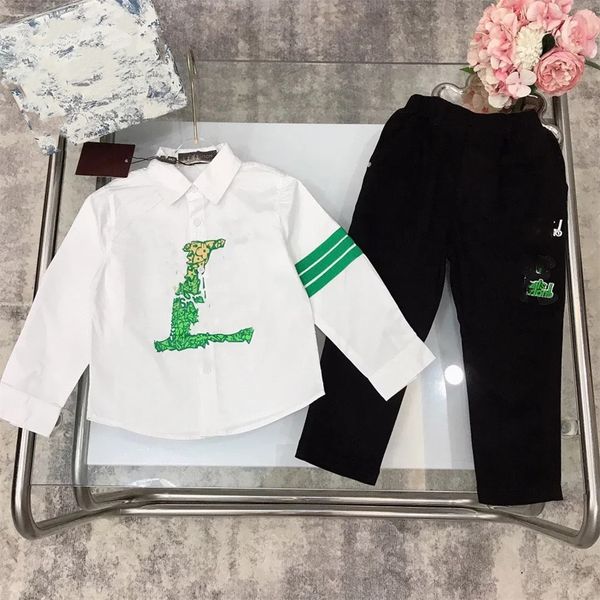 

baby girls boys clothing sets children casual clothes 2023 spring kids vacation outfits fall cartoon long sleeve t shirt pants 100cm-160cm y, White