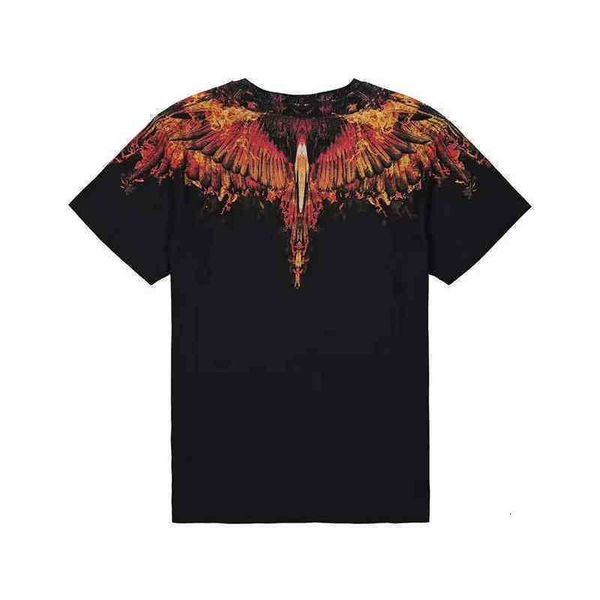 

short sleeves men's and women's loose couple t-shirt tide mb phantom water drop feather wings 19ss 6s1s1, White;black