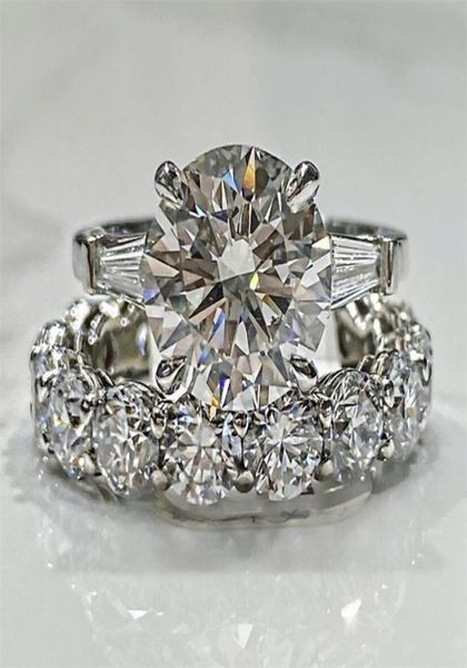 

victoria luxury jewelry 925 sterling silver couple rings round cut large white z cz diamond gemstones women wedding bridal rin1814902, Slivery;golden
