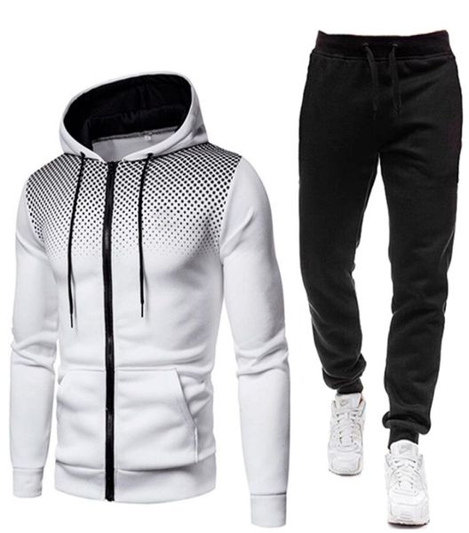 

tracksuit men set set two pieces man sportswear zipper hoodiepants sport suits casual sweatshirtsweatpants men039s clothing s3420024, Gray