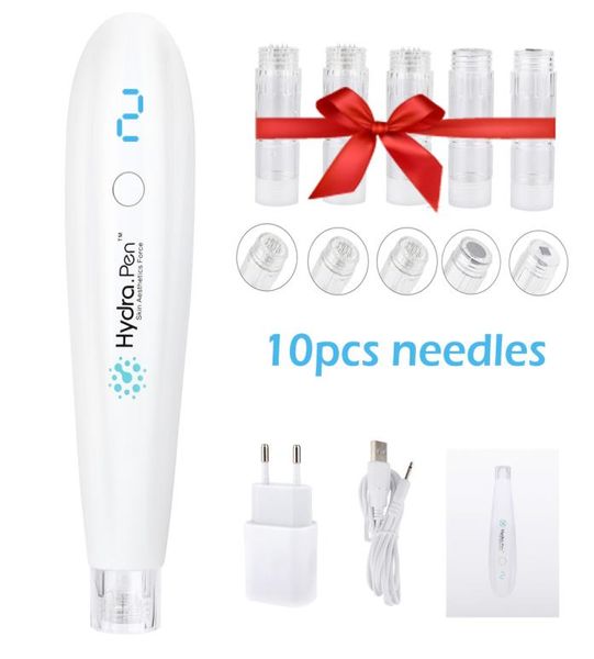 

wireless hydra pen h2 professional microneedling pen hydrapen hydra roller pen automatic serum applicator with 10 cartridges6738914