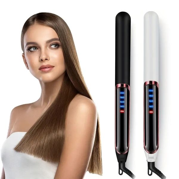 

ceramic 2-in-1 straightener and curler - fast heating, lengthens hair, multifunctional hair styling tool for dry and wet hair