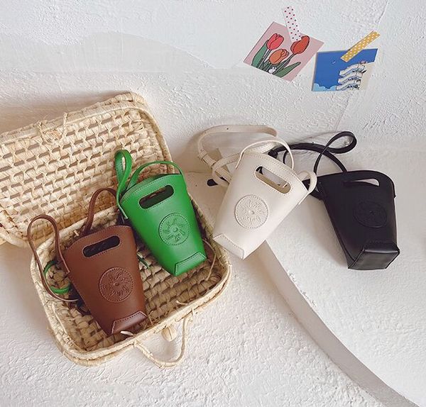 

children's bags simple trend bucket bag parent-child handbag girls one-shoulder diagonal mini purse small backpack, Black