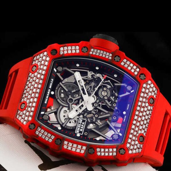 

richardmille tourbillon automatic mechanical quartz wristwatches wrist watches rm35-02 original diamond yi-hygg yi-p5st