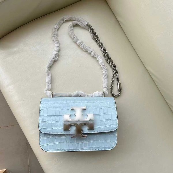 

designer bag 2024 early launch tb fashion crocodile bean curd small square one shoulder crossbody urban commuter popular chain women's
