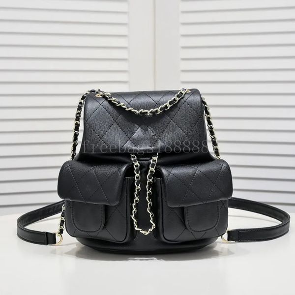 

designer i bag fashion backpack leather classic shoulder bag holiday gift luxury handbag ladies fashion chain decorated double logo backpack