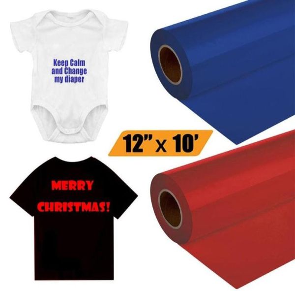 

1 roll vinyl heat transfer iron on diy garment film cricut silhouette paper art sewing accessories l54224068, Black