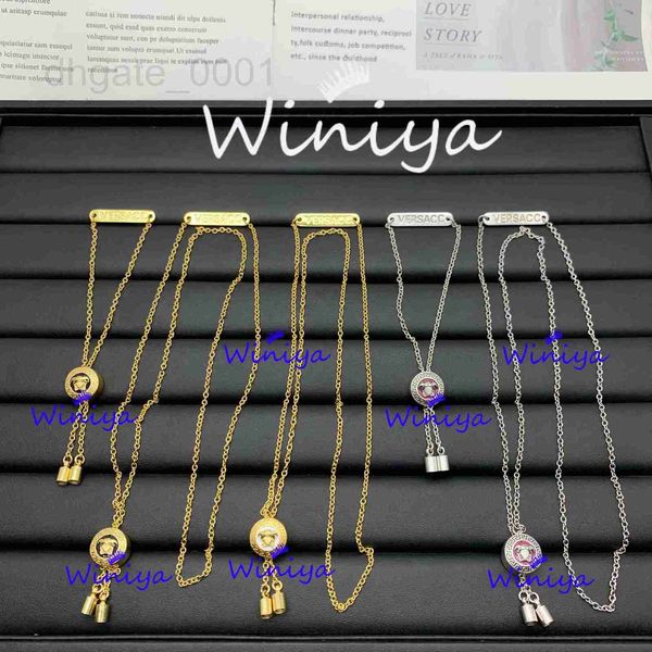 

bracelet & necklace designer dropper set new letter thin chain long medusa personalized jewelry d5wj, Silver