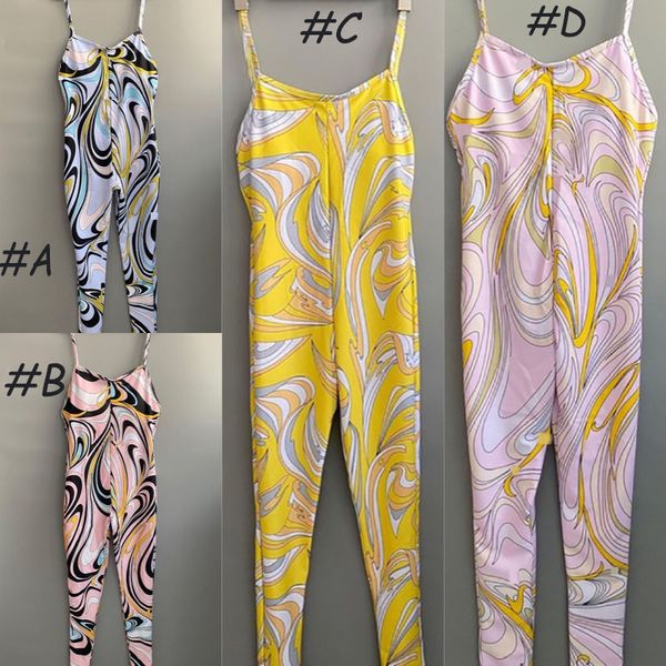 

luxury women rompers printed sling jumpsuit designer padded push up jumpsuits summer woman lady leotard, Black