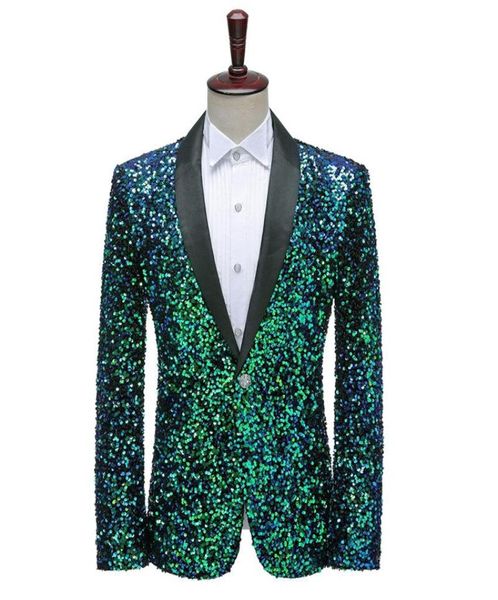 

men tuxedo jackets sequins fashion slim fit blazers bar nightclub ball costume stage performance host singer dancer party prom men9489375, White;black