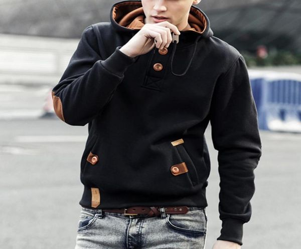 

whole2016 fashion new autumn winter men039s hoodies warm slim plus size xxxl cotton men sweatshirts male boy039s jacket9621809, Black