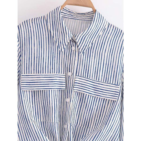 

womens clothing casual striped long sleeve shirt, White