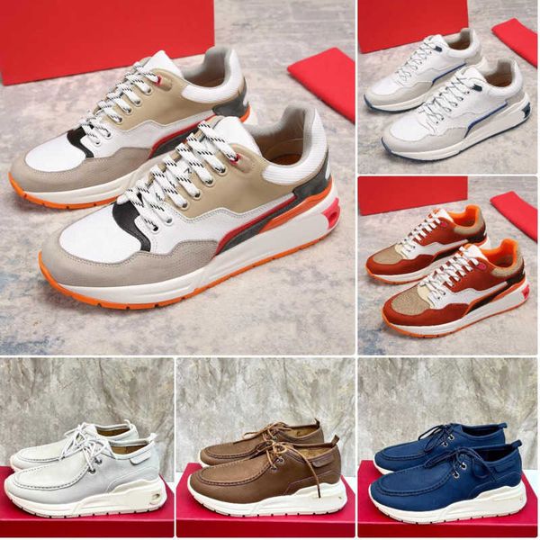 

gancini sneaker designer men leisure sports shoes fashion leather rubber luxury high-quality runner sole wallabee shoes size 38-45, Black