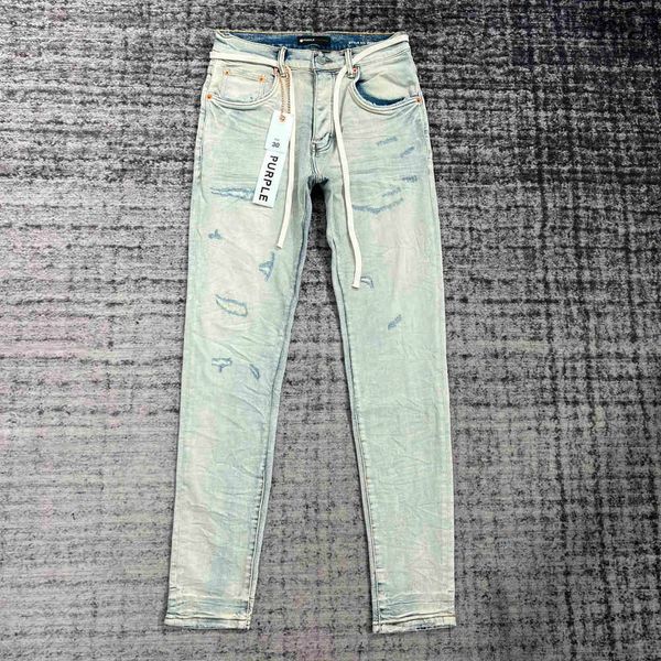 

purple-brand fashion mens jeans cool style designer denim pant distressed ripped biker black blue jean slim fit motorcycle size 001
