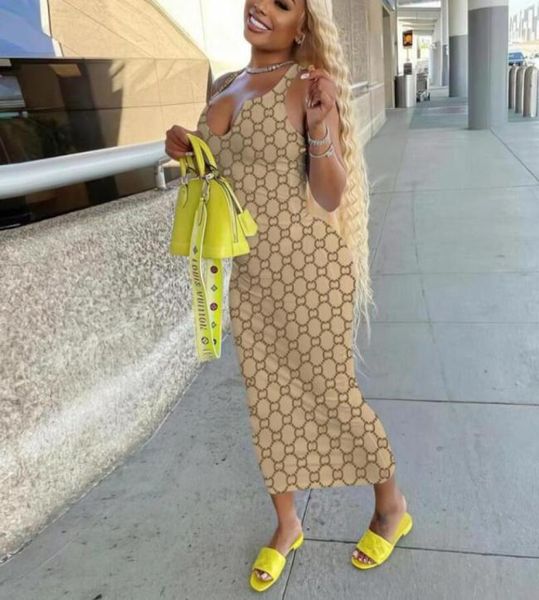 

v neck straps dress women sleeveless printed new luxury ggity dress female casual loose party beach dresses8482345, Black;gray