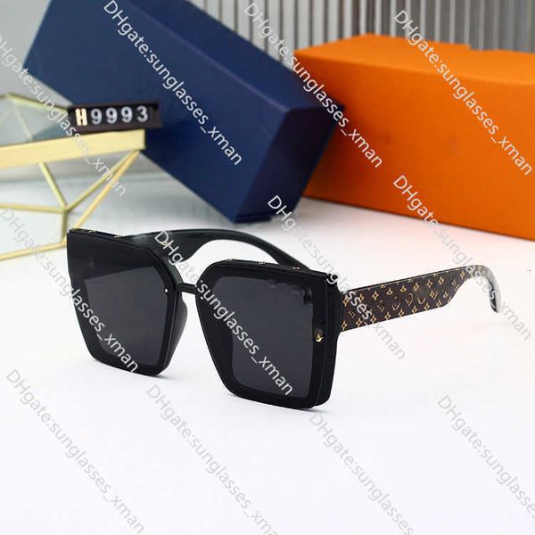 

fashion designer cool sunglasses 2023 new box sunglasses sun shade women's versatile glassesu5g5, Black