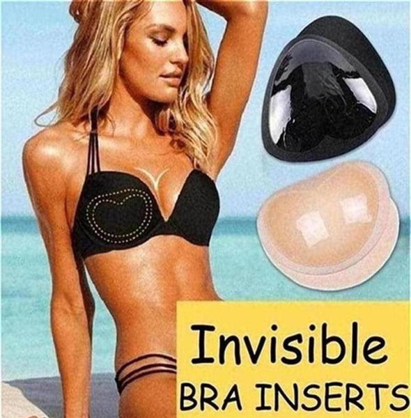 

yoga outfit women039s invisible padding magic bra inserts sponge breast push up pads swimsuit silicone pad nipple cover sticker8416025