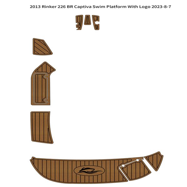 

2013 rinker 226 br captiva swim platform pad boat eva foam teak deck floor mat