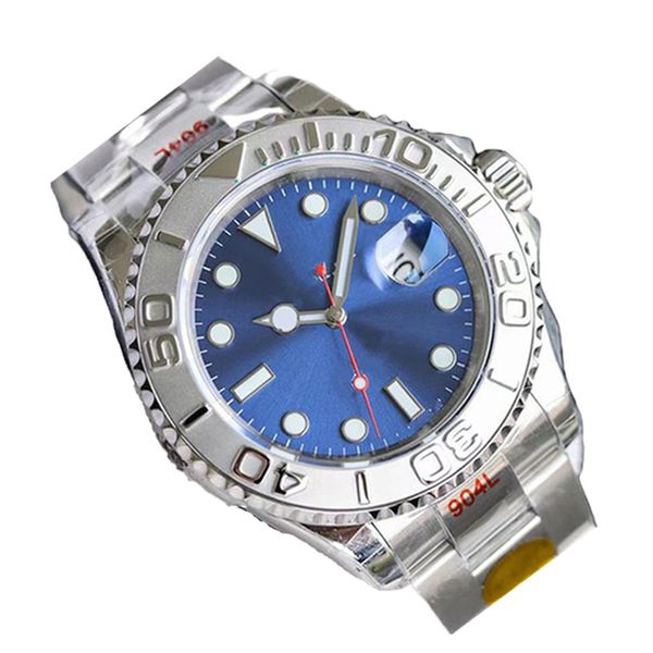 

men's watches automatic mechanical watch 41mm 8215 movement rubber stainless steel strap sapphire mirror waterproof luminous watches gi, Slivery;brown