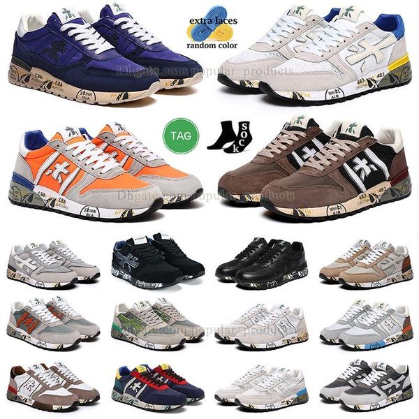 

mens womens designer premiata shoes sneakers cow suede big size 12 black sea salt on white cloud grey premiatas low skateboard casual traine