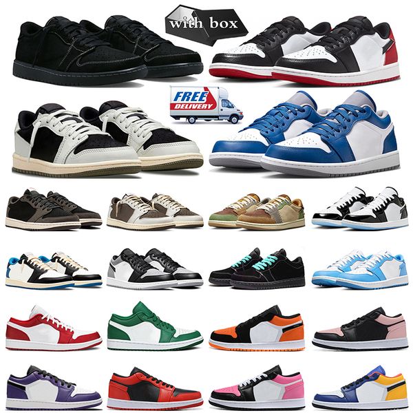

delivery jumpman 1 low men basketball shoes 1s lows mens trainers women sneakers black phantom olive reverse mocha true blue panda womens sp
