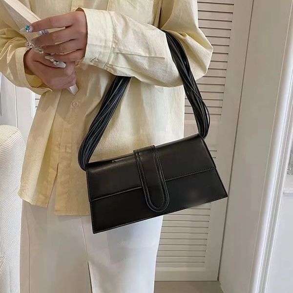 

fashion shoulder crossbody handbag jaquemus with long handle ins versatile and fashionable small square bag