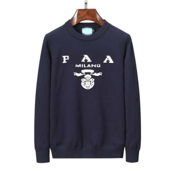 

designer brand men039s sweaters 100 cotton long sleeve pullovers for mens womens classic striped plain sweatshirts autumn wint8824841, White;black